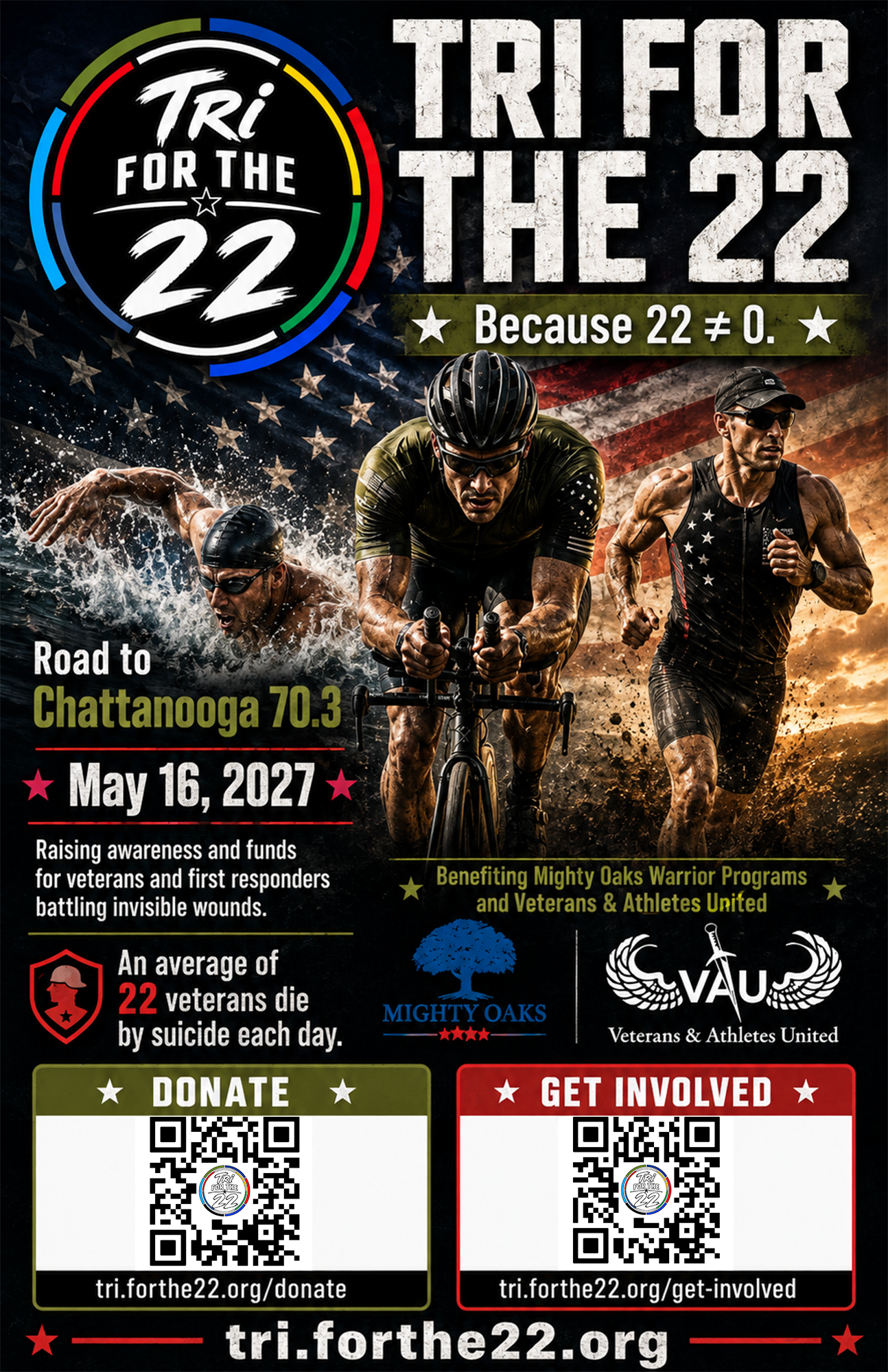 Tri For The 22 campaign poster